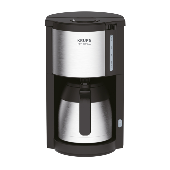 KRUPS Pro Aroma Plus Cafetiere filtre électrique, 1,25 L soit 15 tasses,  Machine a café, Noir et inox KM321010 - ADMI